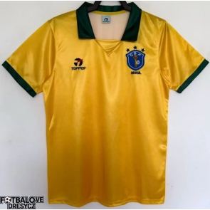 Brazílie 1988 Retro Domácí Dres Krátký Rukáv